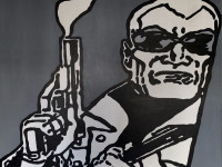 Virro, Lo Sconosciuto, acrílico sobre tela, 100 x 100 cm., 2024